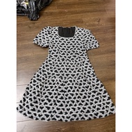 2hand. heart flared dress M. br8