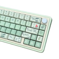 148 66 Keys MDA PBT keycaps small frog theme ball caps PBT milk green five-sided heat sublimatio Key