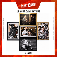 Barber Wall Art Picture Poster in 5 Pieces Set Frame