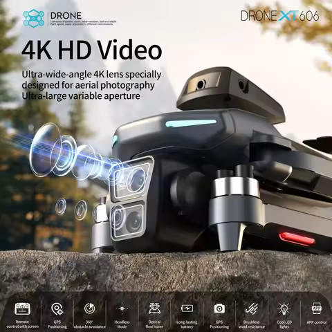 Lenovo XT606 MAX GPS Drone 4k Professional 8K HD Camera FPV Wish Screen Drone 360° Obstacle Avoidanc