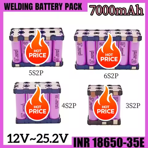 Custom INR18650 35E battery 3s2p 4s2p 5s2p 6s2p 12.6V-25.2V 20A screwdriver electric drill lithium b