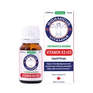 Vitamin D3 + K2 (drops) BioAmicus - Canada - 10ml bottle - from birth