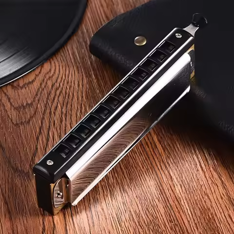 12-Hole Chromatic Harmonica 48-note C Harmonica Advanced Adult Child Student Beginner Instrument