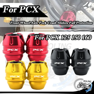 สำหรับฮอนดาพีซีเอ็กซ์125 150 160 PCX125 PCX150ที่ PCX160 กันล้ม มอเตอร์ไซค์ ล้อตกกรอบป้องกันป้องกันความผิดพลาดเลื่อน