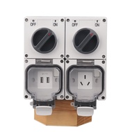 HUNAOCT Free Shipping to Australia IP66Park Outdoor Industrial Waterproof Rainstorm Rotating Switch5