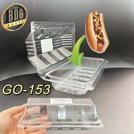 BDG-GO-153*50pcs± PLASTIC TRAY WITH LOCK # DISPOSABLE CLEAR FOOD BOX #KOTAK ROTI SOSEJ # HOT # KOTAK