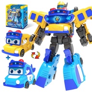 2 IN 1 GGBOND Gogo Bus Transformation Robot to Car Action Figures Deformation Ambulance/Police/Firem