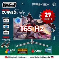 PC Monitor 27 Inch Curve 165Hz Refresh Rate FHD VA Panel LED Computer Monitor