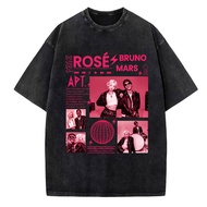 Rose Bruno MARS APT rửa T-Shirt người đàn ông Phụ Nữ Dạo Phố Tops Quà Tặng