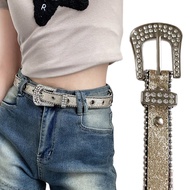 lu Blingbling Cowboy Cowgirl Waist Belt Jeans Skirt Full Rhinestone Belt for Teens