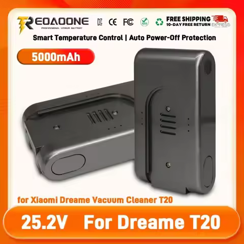Original 25.2V 5000mAh Rechargeable Lithium-Ion Battery Pack for Xiaomi Mijia Dreame G9 G10 R10 1S T