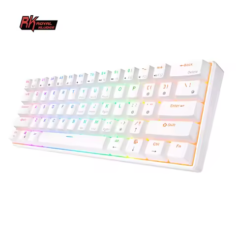 RK Royal Kludge RK61 2.4G Wireless Bluetooth Mechanical Keyboard Tri-mode 61 Keys RGB Backlit Mini H