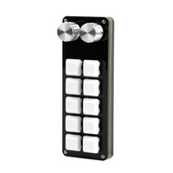 10 Keys RGB Programmable Keyboard with 2 Knob Function Programming Macro Portable Macropad for Offic