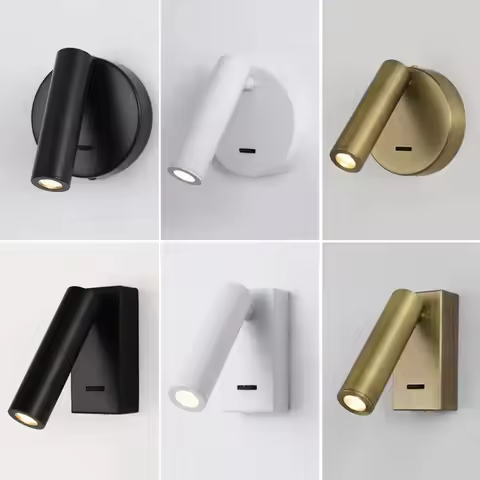 Modern LED Wall lights Rotatable Adjustable Reading Lights Bedroom Bedside Living Room Study Room Ho