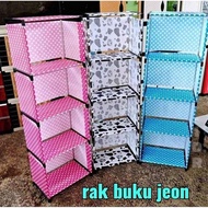 Portable Bookshelf 5 Grid 4 Layer