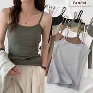 [Fanhsi] Can't Leave It Every Day Thin Shoulder Strap Vest M-2XL Large Size Inner Outer Summer Threa