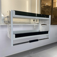 橱柜下拉式升降机升降双层拉篮厨房简易拉篮置物架收纳调味篮吊柜Cabinet pull-down elevator lifting double layered basket kitchen202502