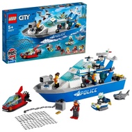 LEGO City Police Patrol Boat 60277 Toy Block Present Police Police Boat Boys Girls Ages 5+