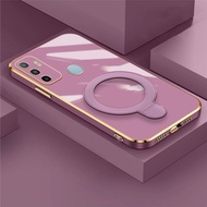 Soft Case Oppo A53 A33 A53s 4G 2020 Magnetic Holder Wireless Plating Mobile Phone Case