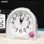นาฬิกาตั้งโต๊ะ Seiko round Ghost Style Quiet Snooze Night Light Small Alarm Clock American Country S