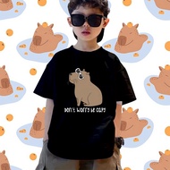 Short Sleeves For Children Summer T-Shirt Explosion capybara Ready To Ship 100cm-150cm