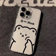 Cute Bear Clear Phone Case For Honor 200 100 90 80 70 60 50 30 20 Pro Plus Honor 90 Lite Honor 80 60