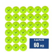 【KPRZ Shop】40Pcs 60Pcs X-ace Pro 40 Outdoor Pickleball Balls USAPA Standard Hollow Balls for Tournam
