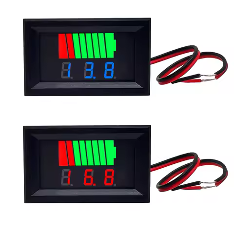 Car Battery Charge Level Indicator 12V 24V 36V 48V 60V 72V Lithium Battery Capacity Meter Tester Dis