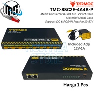 Tarmoc TMC-8SC2E-4A4B-P | Media Converter Switch 8FO 2LAN / 8 FO 2 LAN 10/100Mbps POE IN 12-57 Volt 
