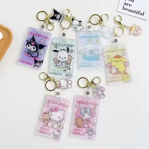 Sanrio Kuromi Keychain Anime Cartoon Couple Bag Pendant Key Ring Keychain Accessories Student Transp