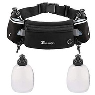 戶外運動腰包 - 健身多功能水壺包貼身跑步手機腰包馬拉松包 適合馬拉松、10KM、5KM、騎乘、攀岩 /黑色腰包加水壺