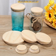 FREEYIO785BH Mason Jar Lid Wooden Kitchen Organization Compatible Wide Mouth Cover