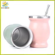 [Boomfashion] Yerba Mate Cup 304 Stainless Steel 8oz Argentine Yerba Mate Gourd With illas [MY]