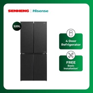 Hisense 520L 4 Door Inverter Refrigerators Fridge Freezer RQ555N4ABN Peti Sejuk