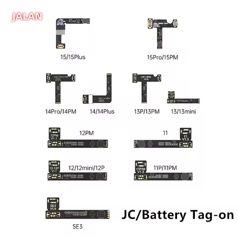 JCID Tag-on Battery Repair External Flex For iP11 12 13 14 15 16 Pro Max Battery Health/Cycles Data 