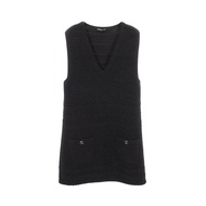 [Pre-owned, Grade A] Chanel CHANEL Dress, Coco Mark Buttons, P71387K10212, Wool Dress, Women's.
