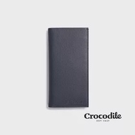 【Crocodile】鱷魚皮件 真皮皮夾 男夾 14卡夾 拉鍊零錢袋 Rocky系列長夾-0103-09901 藍色