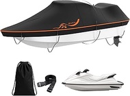 Jet Ski Cover, 600D Heavy Duty Waterproof UV-Proof Windproof 3 Seater, Fit for Yamaha Waverunner VX 