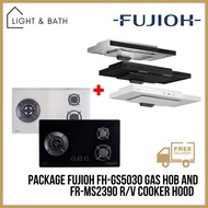 [BUNDLE] FUJIOH FH-GS5030SV Gas Hob 88cm and FR-MS2390 R/V 900MM Super Slim Cooker Hood