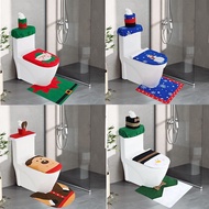 2023 Christmas Toilet Set Ornaments Christmas Socks Gift Bag Toilet Mat