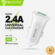 BAVIN PC253 2.4A Fast & Universal USB Car Charger w/ Dual USB Port