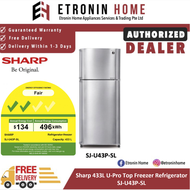 Sharp 433L U-Pro Top Freezer Refrigerator SJ-U43P-SL