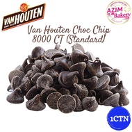 Van Houten Semi Sweet Baking Chocolate Chips 8000CT / 1CTN | Coklat Cip | Dark Chocolate Chips (Hala