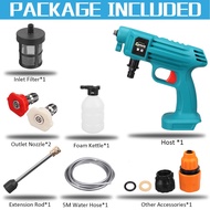 1000W 88VF Cordless High Pressure Washer Water Spray Gun Car Wash Cleaning Machine with 15000mAh Bat