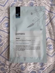 [包平郵] Primera Moist-up Seed and Sprout Energy Mask 芙莉美娜 蓮花籽保濕抗氧化有機純棉面膜 (1 pc)