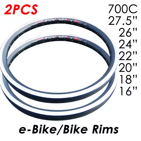 [2 PCS] Bike Rims 16 18 20 22 24 27.5 26 inch 700C Double/Single Layer Electric Bicycle Rims Accesso