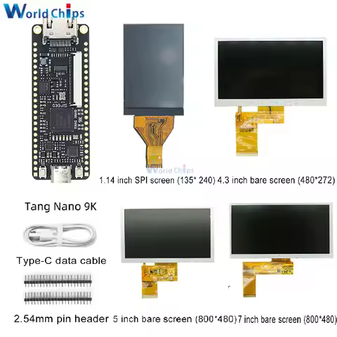 Tang Nano 9K Gaoyun FPGA GoAI Development Board GW1NR-9 RISC-V RV HDMI 40P RGB Interface with 1.14/4
