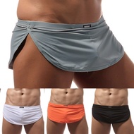 [POWDER021 Fashion] Mens Home Pant Casual Shorts With Penis Pouch Thong Elastic Trunks Underwear