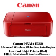 Canon PIXMA E560 Advanced Wireless All-In-One Auto Duplex Low Cost Printer Red E 560