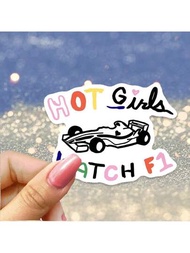 1入3英寸HOT GIRLS WAHTCH CAR有趣迷因剪貼式貼紙，適用於汽車、筆記型電腦、瓶子、工具箱、安全帽乙烯基貼紙